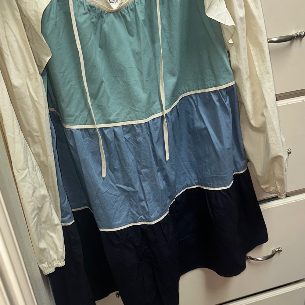 Lovelo Boutique Multicolor Tiered Dress with Ruffle Details - Picture 4 of 6